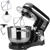 Arebos Robot de cuisine 1500 W noir | Bol 6 L en inox avec accessoires
