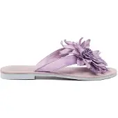 Lazamani : Sandales plates violettes, chaussures de loisirs