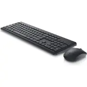 Dell KM3322W, taille standard (100 %), sans fil, RF, QWERTZ, noir, souris incluse