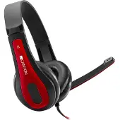Canyon CNS-CHSC1BR Headset HSC-1 3.5mm Klinke Mikrofon black/red retail