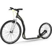 Yedoo Trexx Sport Alloy Roller Scooter Trottinette - pour adultes et adolescents, jusqu'à 130 kg, avec pneus gonflables 26/20 et guidon réglable noir