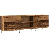 vidaXL Armoire TV imitation vieux bois 150x30x50 cm Matériau dérivé du bois