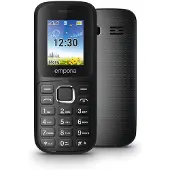 Emporia emporia313, monobloc, double SIM, 4,5 cm (1,77 pouces), 0,08 Mpx, 800 mAh, noir
