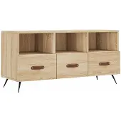 Syfax Meuble TV chêne sonoma 102x36x50 cm bois d'ingénierie