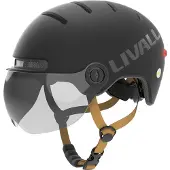 LIVALL L23 Smart City casque cycliste noir 54-58 cm avec visière, LED et fonction SOS