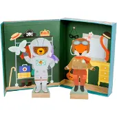 Petit Collage Make Believe Magnetic Dress Up Doré Enfants