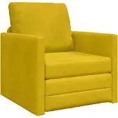 vidaXL Canapé-lit jaune foncé 74 x 77 x 81 cm velours
