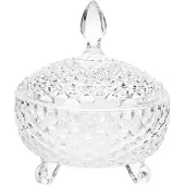 Clayre & Eef Bocal à provisions Ø 17x19 cm Verre transparent