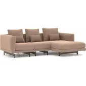 AEA Designer Möbel Beige Eck Garnitur Polstermöbel Wohnzimmer Sofa Couch