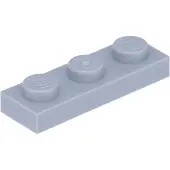 LEGO 1x3 plaque 3623 - 100 pièces gris bleuté clair