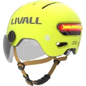LIVALL L23 Casque jaune 54-58 cm avec visière de protection LED/SOS
