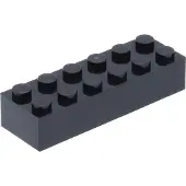 LEGO 2x6 brique 2456 - 100 pièces noir