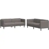 vidaXL Ensemble de canapés 2 pièces tissu taupe