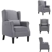 vidaXL Fauteuil gris foncé Tissu - Fauteuil