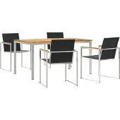 Syfax Ensemble de salle à manger pour jardin 5 pcs