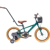Sun baby Vélo enfant pour garçon 16 pouces roues d'entraînement panier cloche Verdant Rowan vert