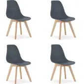Leobert Chaise KITO - ardoise foncée x 4