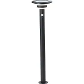 Brilliant Lampadaire solaire noir d'extérieur GARVINA | avec détecteur de mouvement | 3W 430lm 3000K | acier inoxydable/plastique