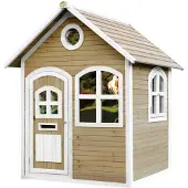 Axi Julia Maison Enfant En Bois | Maison De Jeux Pour L'Extérieur / Jardin En Marron & Blanc | Maisonnette / Cabane De Jeu Avec Des Fenêtres
