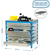 Simonwork (bancos De Trabajo) Établi Bt5 6box 842x1210x760 Mm