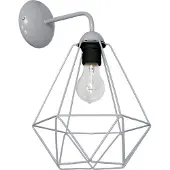 Milagro Applique murale BASKET gris-noir 1xE27x60W en métal, dimensions : 38x25x25 cm, IP20,