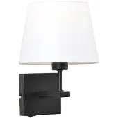 ITALUX Applique murale moderne NORTE noir et blanc 1xE27x60W en tissu, dimensions : 29x23x23 cm, IP20,