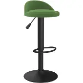 Syfax Tabouret de bar Vert foncé Velours