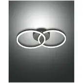 FABAS LUCE Giotto Plafonnier Led Moderne 36W Noir 3508-22-101