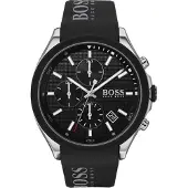 HUGO BOSS Montre à affichage analogique noir / argent