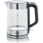 Severin WK 3420 bouilloire 1,7 L 2200 W Noir, Acier inoxydable, Transparent