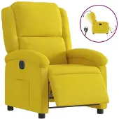 Syfax Fauteuil inclinable électrique jaune velours