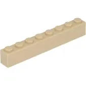 LEGO 100 pièces 3008 Brick 1x8 Part Basic Bricks 100 Beige