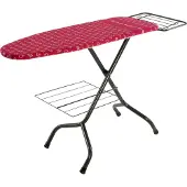 Lelit Table à repasser PA113 120 x 40 cm avec support pour chaudière, noir et rouge