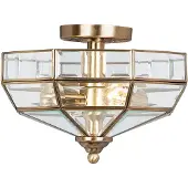 Elstead Lighting Plafonnier Old Park doré 2xE27x60W en métal, dimensions : 23x32x32 cm, IP20, Elstead
