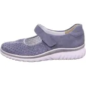 Semler Lena : Chaussures pour femmes, chaussures basses, mocassins, chaussures de ville, couleur bleue, pour le quotidien