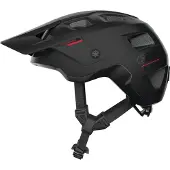 ABUS Casque MTB MoDrop QUIN - casque de vélo intelligent avec Bluetooth, détection de collision & système d'alarme SOS pour VTT - unisexe - noir mat, S