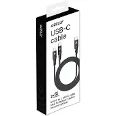 Celly Câble USB-C 100W vers 2x USB-C 1m, noir