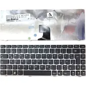 T-ProTek FR - Clavier noir avec cadre gris compatible avec Lenovo IdeaPad Z360G, Z360ND