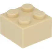 LEGO brique 2x2 3003 - 100 pièces beige