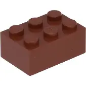 LEGO 2x3 brique 3002 - 10 pièces rouge-brun