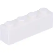 LEGO : 50 briques 1x4, blanches