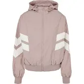 Urban Classics Veste mi-saison 'Crinkle Batwing' rose / blanc