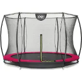 Exit Silhouette Trampoline ø305cm – avec Filet de sécurité – Enterré – Rond – pour Enfants – Rose