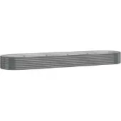 Syfax Lit surélevé de jardin Acier galvanisé 396x100x36cm gris