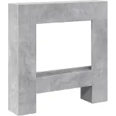 vidaXL Bordure de cheminée gris béton 81x18x82 cm Bois composite