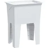 vidaXL Bac à linge blanc 59x41x75 cm Résine