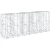 vidaXL Gabion avec couvercle 500x100x200 cm Fer galvanisé