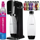 SodaStream Appareil à gazéifier l'eau Art Noir avec bouteille de CO2 Cartouche Bolero