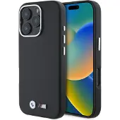 BMW Bmhcp16L23Pmwk Iphone 16 Pro 6.3 Czarny/Black Hardcase M Smooth Full Wrapped Metal