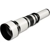 Walimex Téléobjectif CSC 650-1300 mm 1:8-16 pour T2 - mise au point manuelle, zoom pour capteur plein format et APS-C, boîtier en métal, sac + bouchons